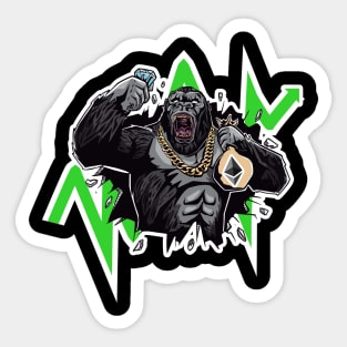 Ape ETH Ethereum Crypto Sticker